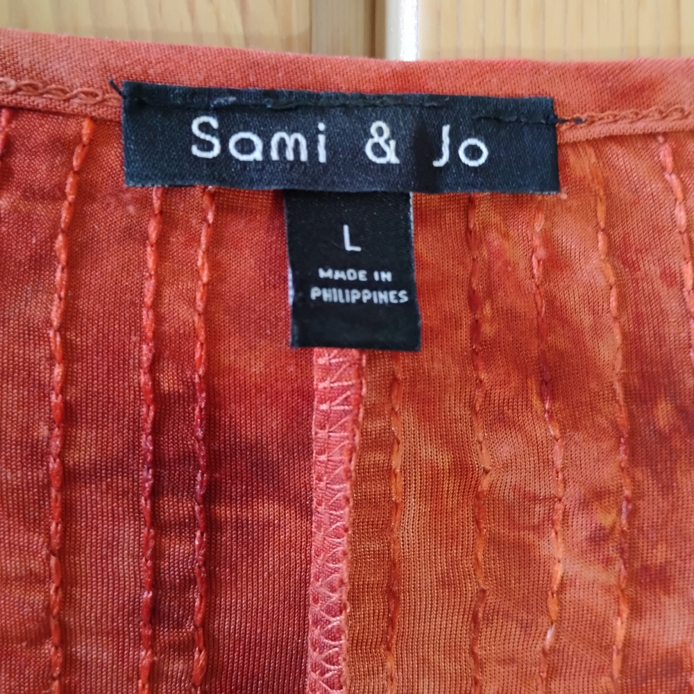 Sami & Jo Rust Pink Beaded V-Neck Tunic - Picture 3 of 4
